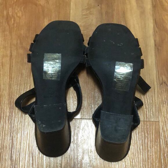 Cushion Walk by Avon Black Snakeskin Print Heels Size 6 - Picture 5 of 14